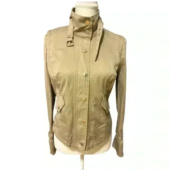 White House Black Market Cropped Military Jacket Size 4 - Picture 4 of 12